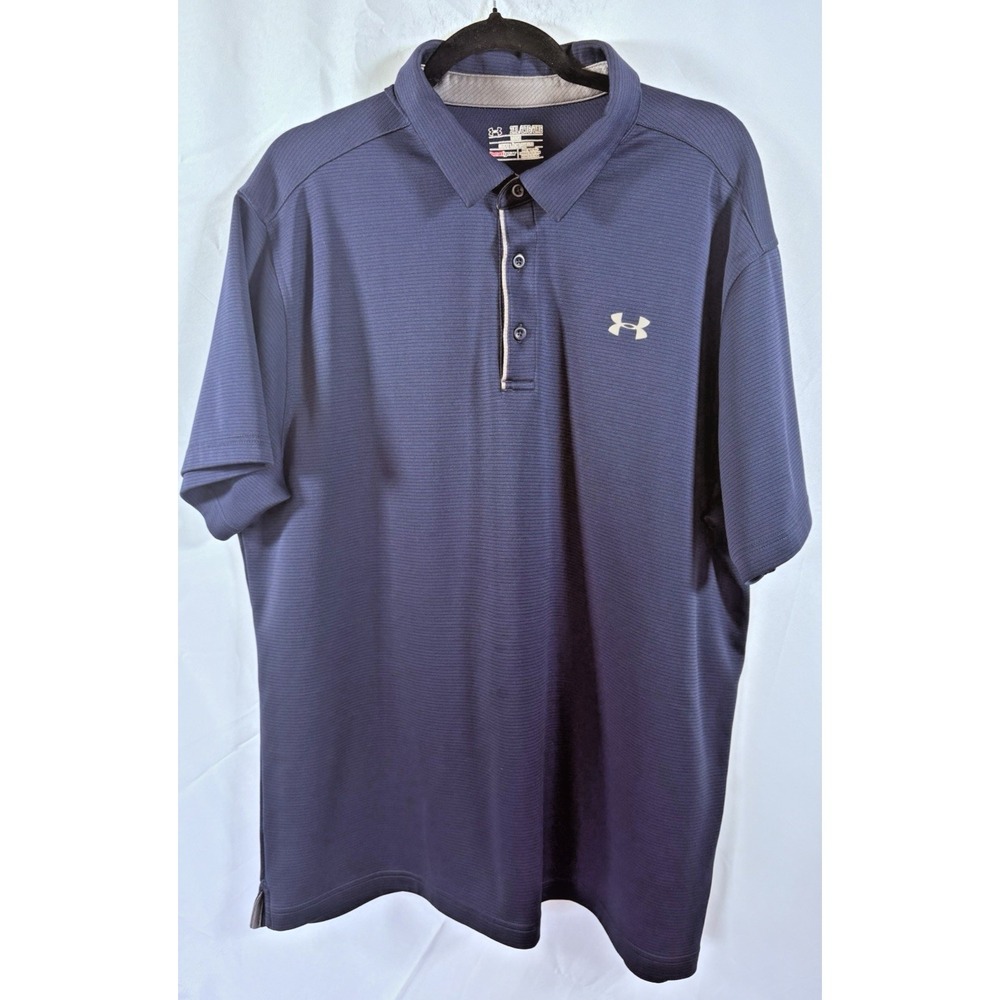 Under Armor polo shirt size 2XL 1/4 button breathable mesh pullover golf